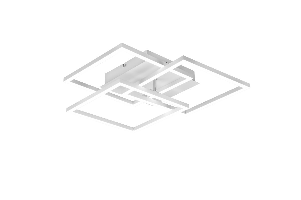 Mobile 42cm Hvid plafond Fra Trio Lighting - Det minimalistiske design i mat hvid gør denne lampe til et alsidigt indretningselement, der smelter ind i mange forskellige stilarter, samtidig med at den tilbyder moderne elegance og funktion.