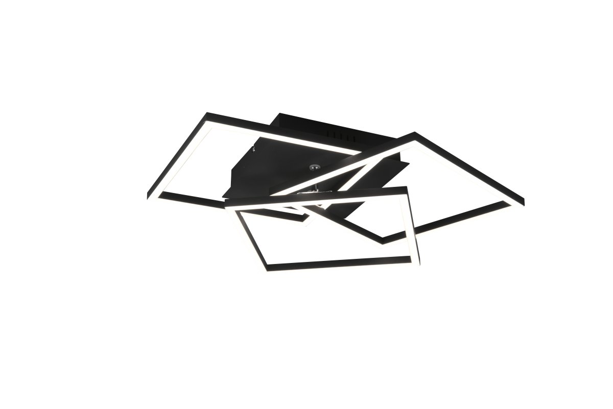 Mobile 42cm Sort plafond Fra Trio Lighting - Det minimalistiske design i mat sort gør denne lampe til et alsidigt interiørelement, der smelter ind i mange forskellige stilarter, samtidig med at den tilbyder moderne elegance og funktion.