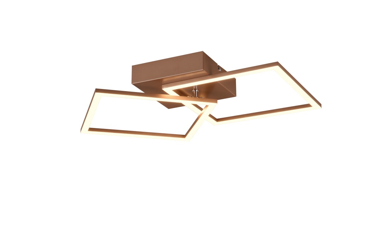 Trail 60cm Brun plafond Fra Trio Lighting - Loft- og v&aelig;glampen Trail er et stilfuldt blikfang, der imponerer med sit geometriske og drejelige design.