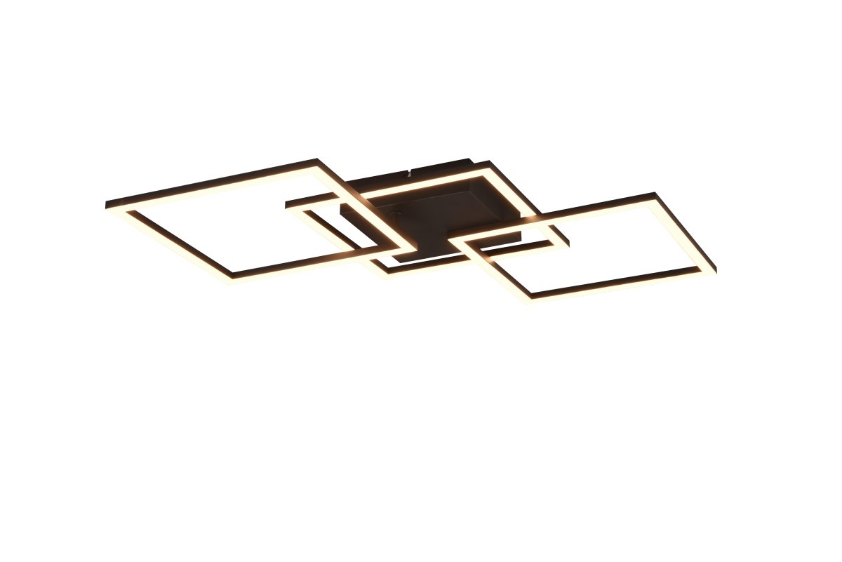 Trail 74cm Sort plafond Fra Trio Lighting - Loft- og v&aelig;glampen Trail er et stilfuldt blikfang, der imponerer med sit geometriske og drejelige design.