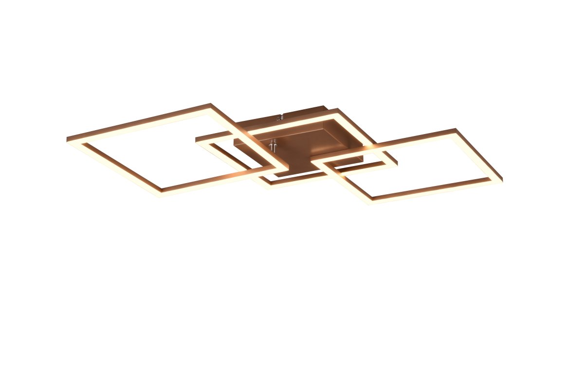 Trail 74cm Brun plafond Fra Trio Lighting - Loft- og v&aelig;glampen Trail er et stilfuldt blikfang, der imponerer med sit geometriske og drejelige design.