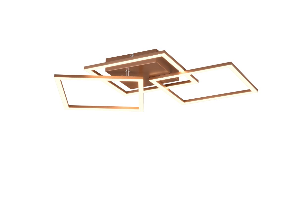 Trail 74cm Brun plafond Fra Trio Lighting - Loft- og v&aelig;glampen Trail er et stilfuldt blikfang, der imponerer med sit geometriske og drejelige design.