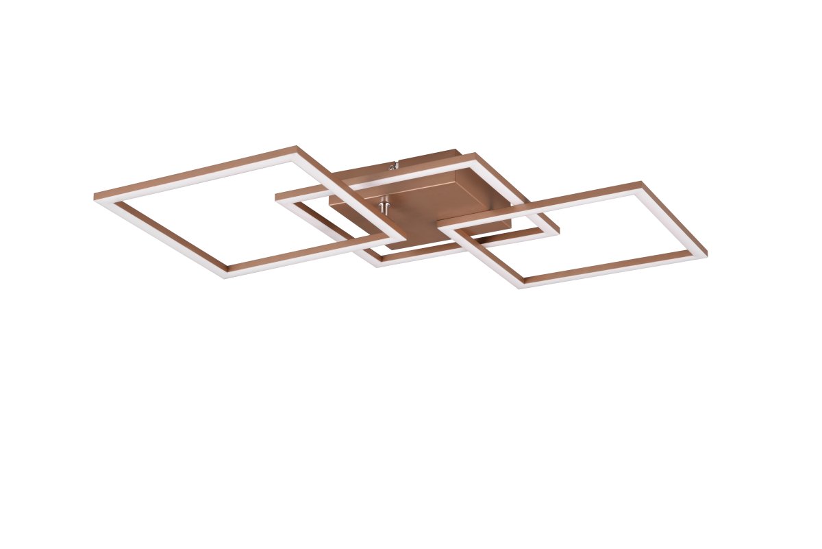 Trail 74cm Brun plafond Fra Trio Lighting - Loft- og v&aelig;glampen Trail er et stilfuldt blikfang, der imponerer med sit geometriske og drejelige design.