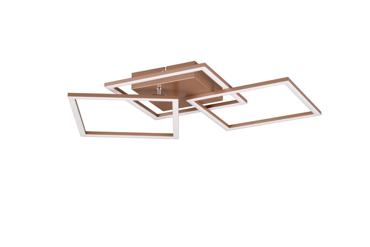 Trail 74cm Brun plafond Fra Trio Lighting - Loft- og v&aelig;glampen Trail er et stilfuldt blikfang, der imponerer med sit geometriske og drejelige design.