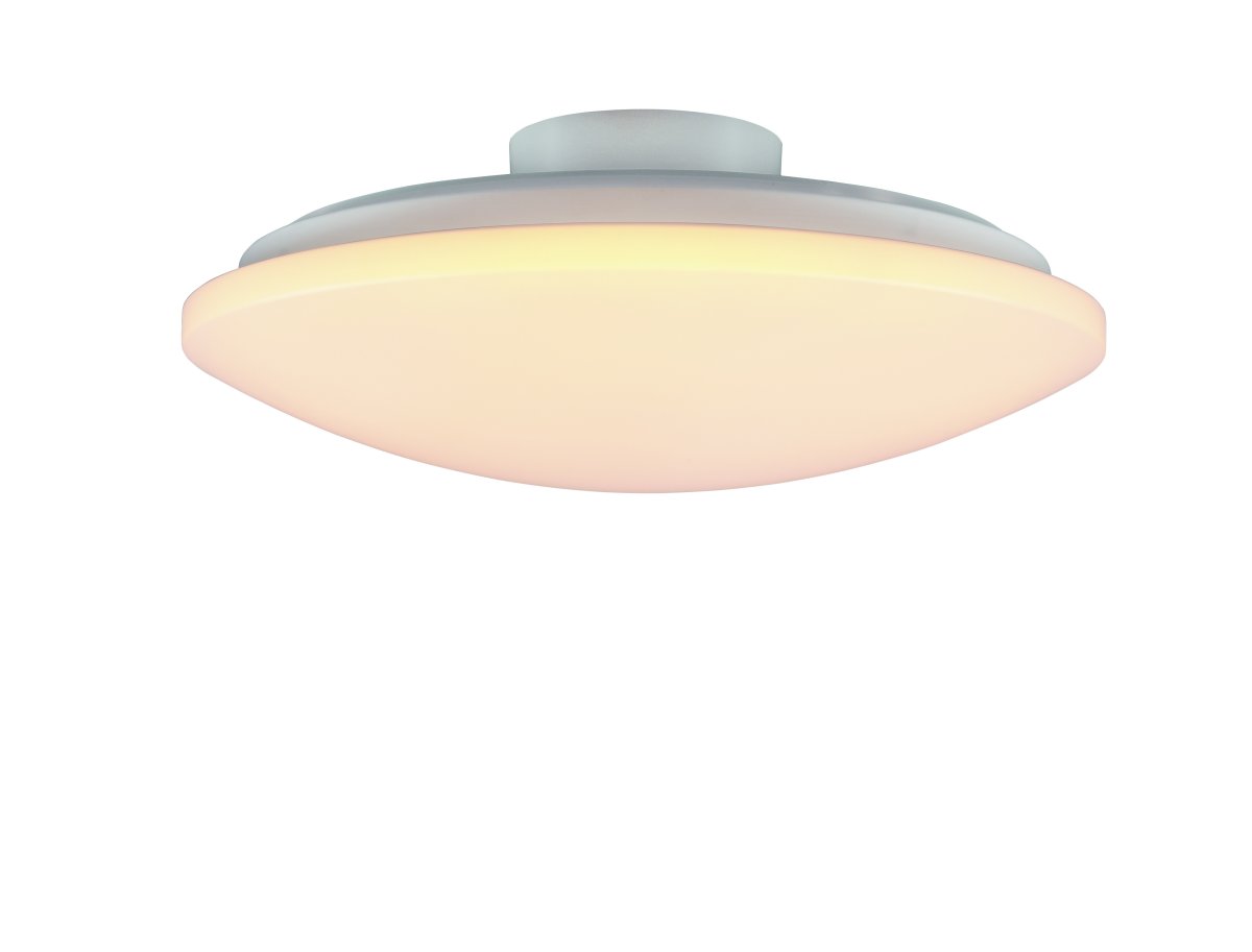 Prodo Ø50 Hvid plafond Fra Trio Lighting - 50 cm passer den perfekt ind i b&aring;de stue og sovev&aelig;relse.