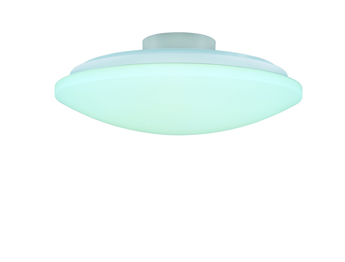 Prodo Ø50 Hvid plafond Fra Trio Lighting - 50 cm passer den perfekt ind i b&aring;de stue og sovev&aelig;relse.