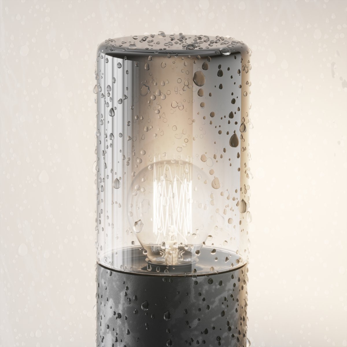 Amas 25cm Grafit pullerter Fra Maytoni - Den lodrette, cylindriske form udstr&aring;ler et tidl&oslash;st design, der passer til b&aring;de klassisk og moderne eksteri&oslash;r, hvilket g&oslash;r den til en stilfuld tilf&oslash;jelse til din udend&oslash;rsbelysning.