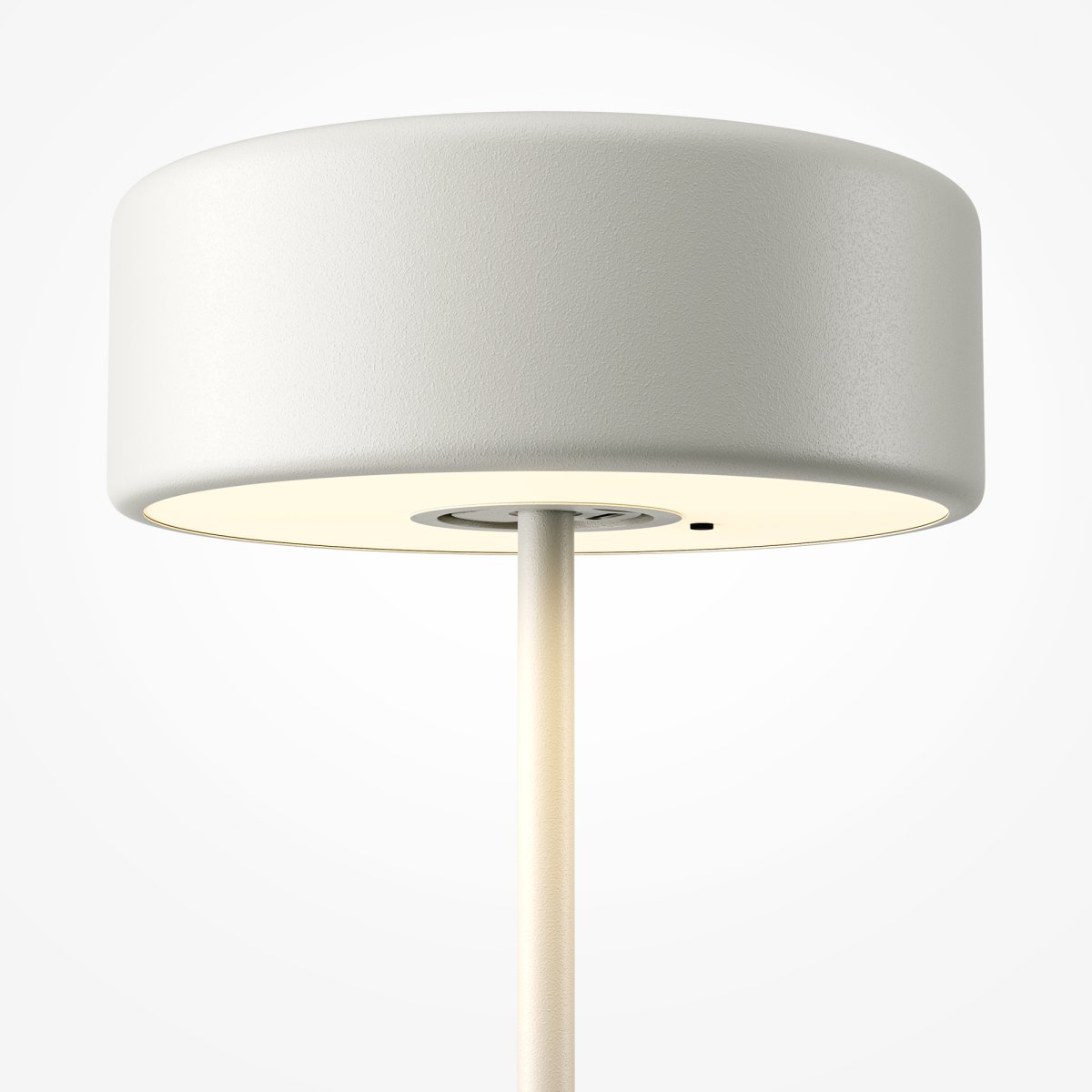 AI Collaboration 35cm Hvid bærbar Fra Maytoni - Lampen fås i tv&aring; udførelse: med en tynd metalstang på; en flad rund bund eller med en glasbund, der integrerer en vase.