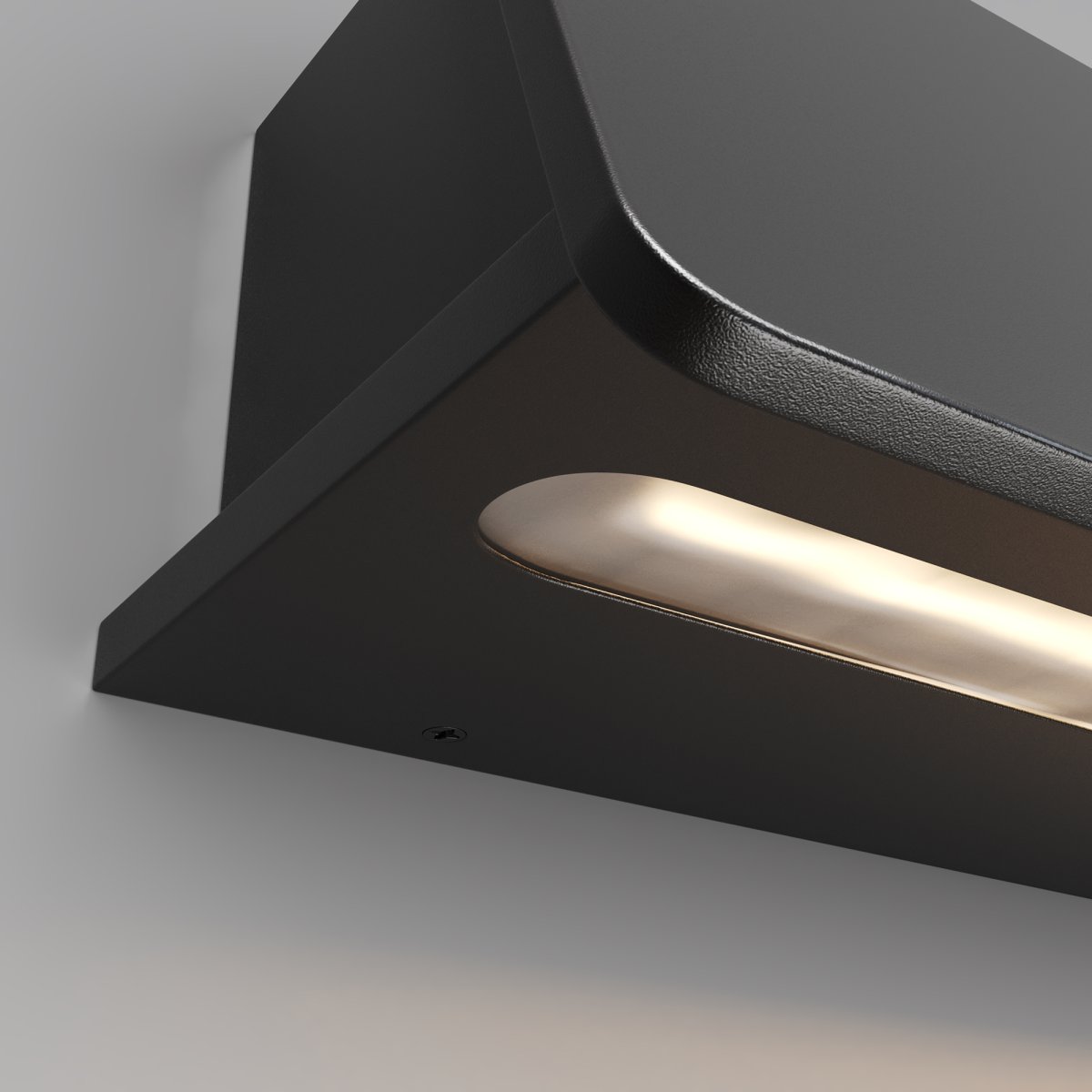 Trupp Grafit udendørslampe Fra Maytoni - Trupp væglampe har et innovativt design med lyset rettet til den ene side, hvilket skaber en unik og usynlig lyseffekt, der skaber en særlig atmosfære.