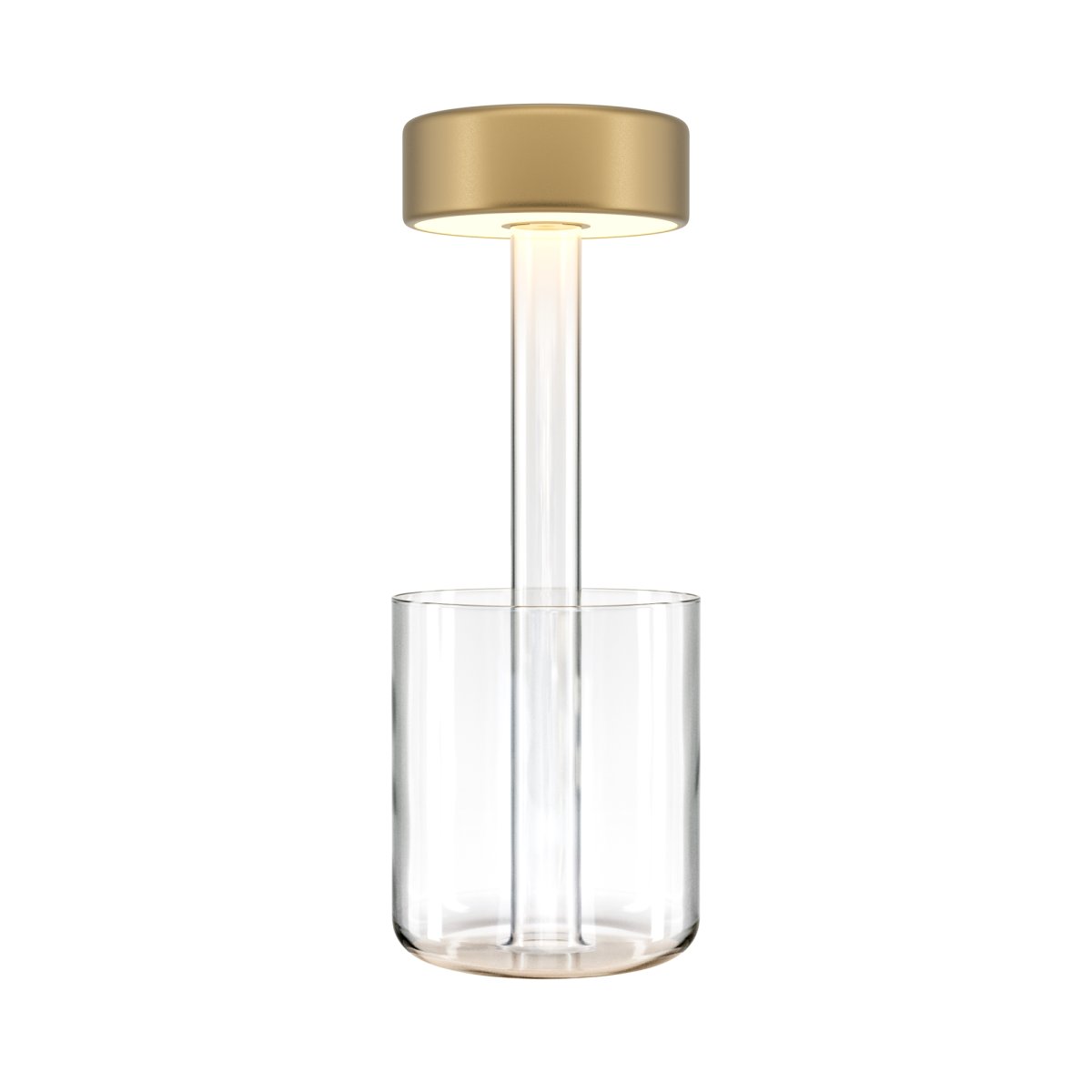 AI Collaboration 35cm Guld bærbar Fra Maytoni - Lampen fås i tv&aring; udførelse: med en tynd metalstang på; en flad rund bund eller med en glasbund, der integrerer en vase.