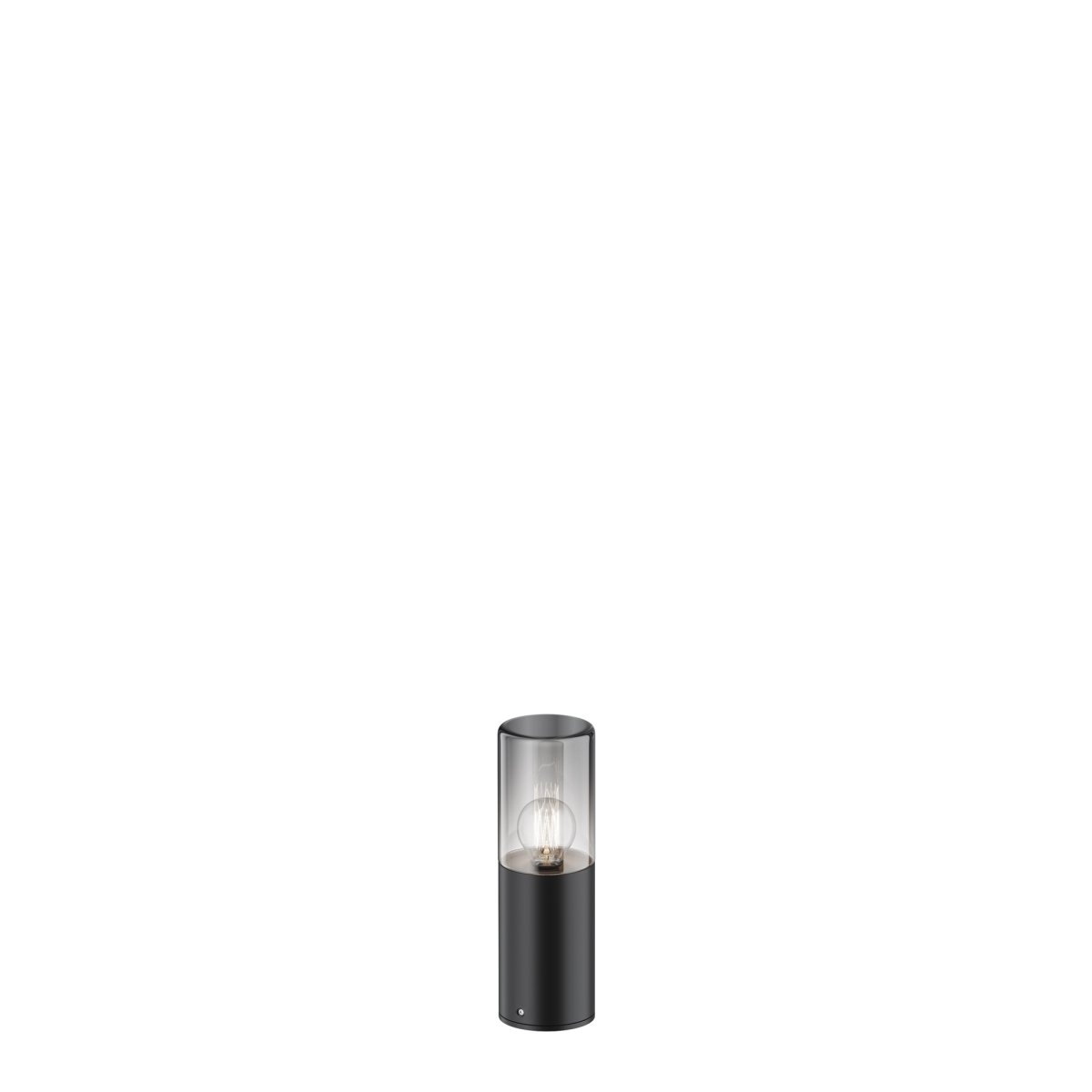 Amas 25cm Grafit pullerter Fra Maytoni - Den lodrette, cylindriske form udstr&aring;ler et tidl&oslash;st design, der passer til b&aring;de klassisk og moderne eksteri&oslash;r, hvilket g&oslash;r den til en stilfuld tilf&oslash;jelse til din udend&oslash;rsbelysning.