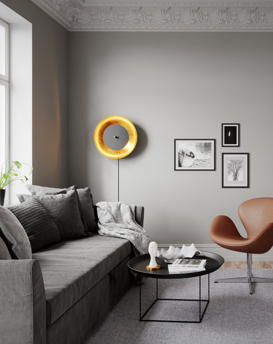 Shelby Ø50 Mat sort væglampe Fra By Rydéns - Shelby væglampen kombinerer smidigt form og funktion og tilbyder både praktisk belysning og en iøjnefaldende kunstnerisk detalje, der virkelig liver dit opholdsrum op.