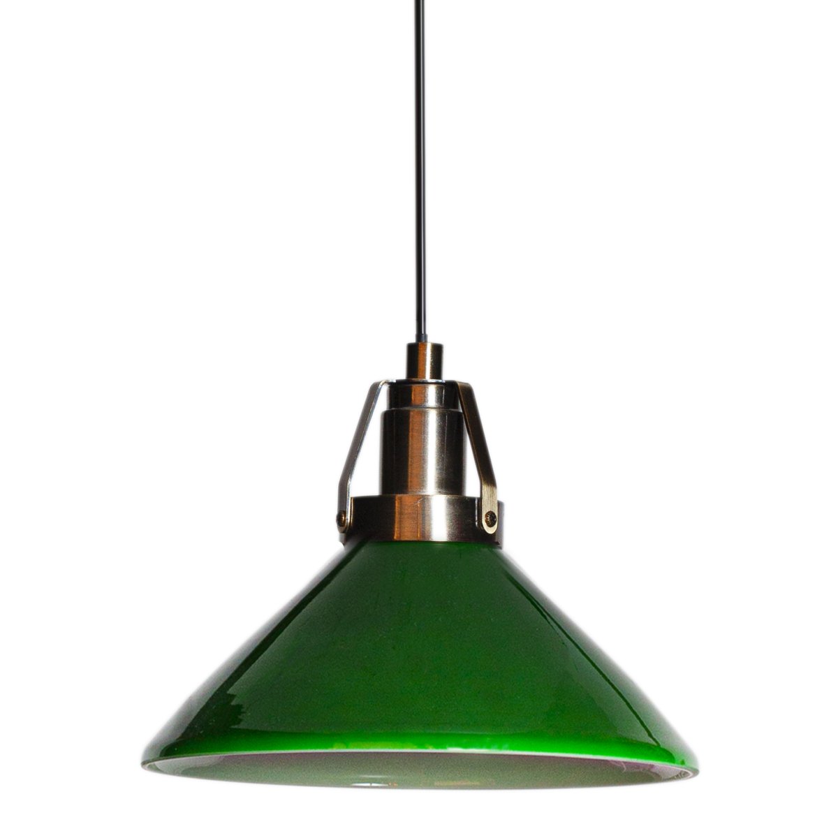 Skomagerlampe Ø20 Grøn vindueslampe Fra Cottex - Kombinationen af det elegante gr&oslash;nne glas og de smukke messingdetaljer giver lampen et sofistikeret pr&aelig;g, der passer til b&aring;de traditionelle og moderne interi&oslash;rer.