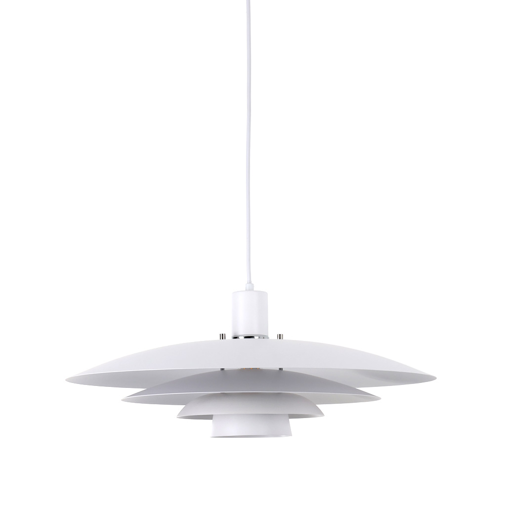 Stealth Ø50 Hvid loftslampe Fra Nordic Lighting - Lampen leveres med to s&aelig;t detaljer - knapper og ringe i b&aring;de krom og hvid - s&aring; du kan v&aelig;lge udtrykket og tilpasse designet til din indretning.