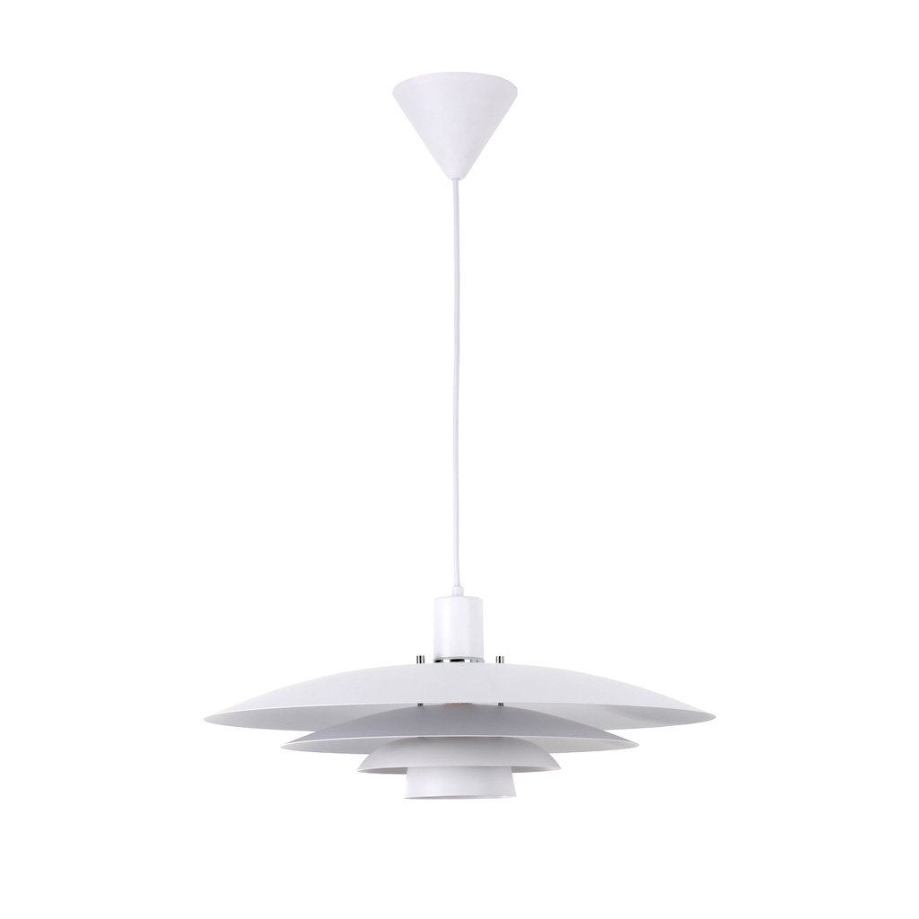 Stealth Ø50 Hvid loftslampe Fra Nordic Lighting - Lampen leveres med to s&aelig;t detaljer - knapper og ringe i b&aring;de krom og hvid - s&aring; du kan v&aelig;lge udtrykket og tilpasse designet til din indretning.