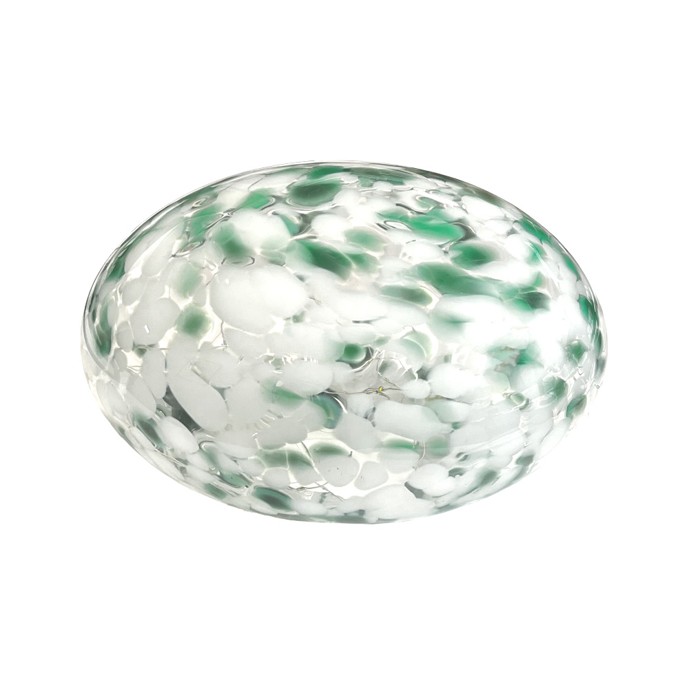 Sten 15cm Grøn/Hvid bordlampe Fra Pixie Design - Stenlampen fra Pixie Design har et smukt design med en marmoreret overflade i gr&oslash;nt og hvidt.