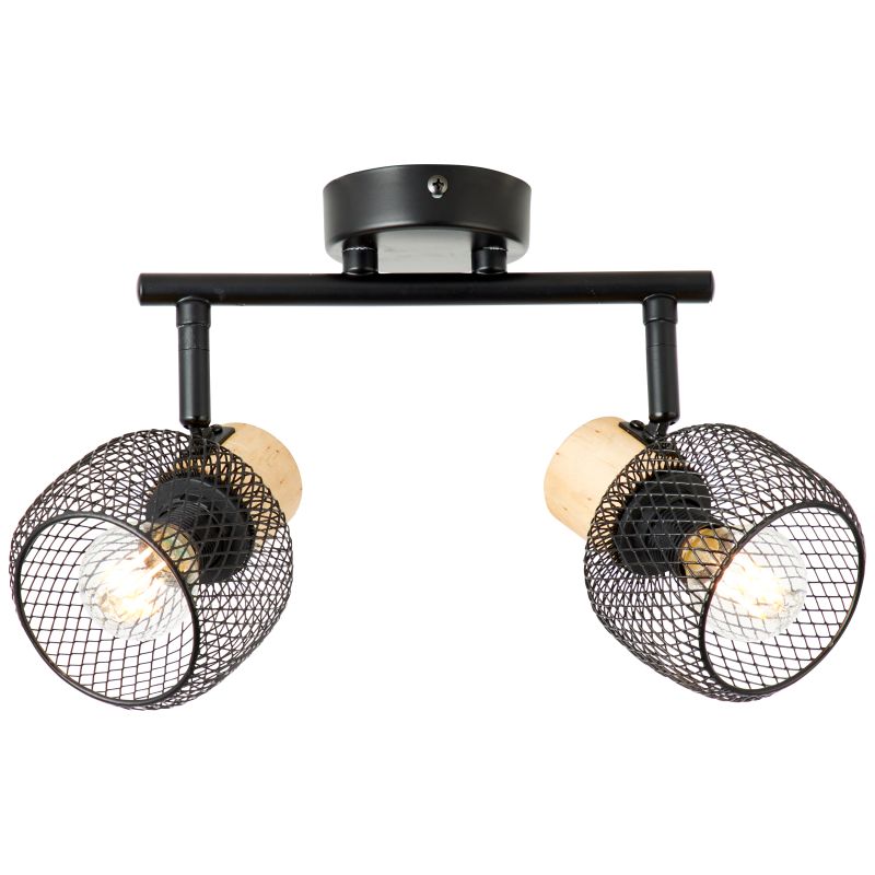 Giada 2 Sort spotlight Fra Brilliant - Lampen kan monteres både i loftet og på væggen og har justerbare lampehoveder, der giver dig mulighed for at rette lyset derhen, hvor det er nødvendigt - fra at fremhæve detaljer til at oplyse hele rum.