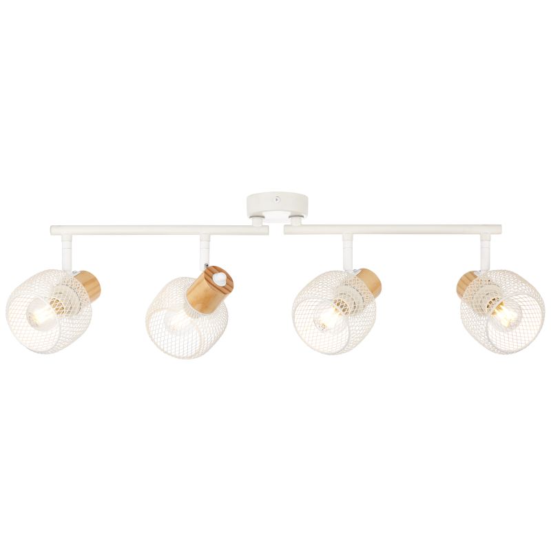 Giada 4 Hvid spotlight Fra Brilliant - Lampen kan monteres både i loftet og på væggen og har justerbare lampehoveder, der giver dig mulighed for at rette lyset derhen, hvor det er nødvendigt - fra at fremhæve detaljer til at oplyse hele rum.