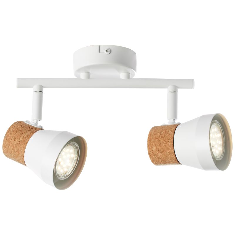 Moka 2 Hvid spotlight Fra Brilliant - De justerbare lampehoveder giver dig mulighed for at rette lyset derhen, hvor det er n&oslash;dvendigt, uanset om lampen er monteret i loftet eller p&aring; v&aelig;ggen.