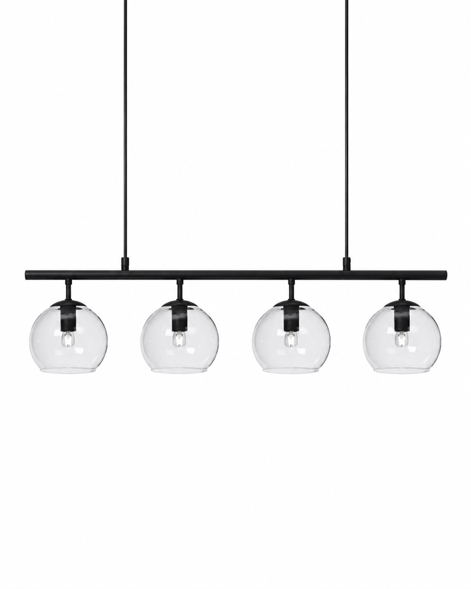 Globi 4 78cm Sort/gennemsigtig loftslampe Fra Nordic Lighting - Globi bliver et dekorativt blikfang, der passer lige godt i moderne hjem som i mere klassiske milj&oslash;er.