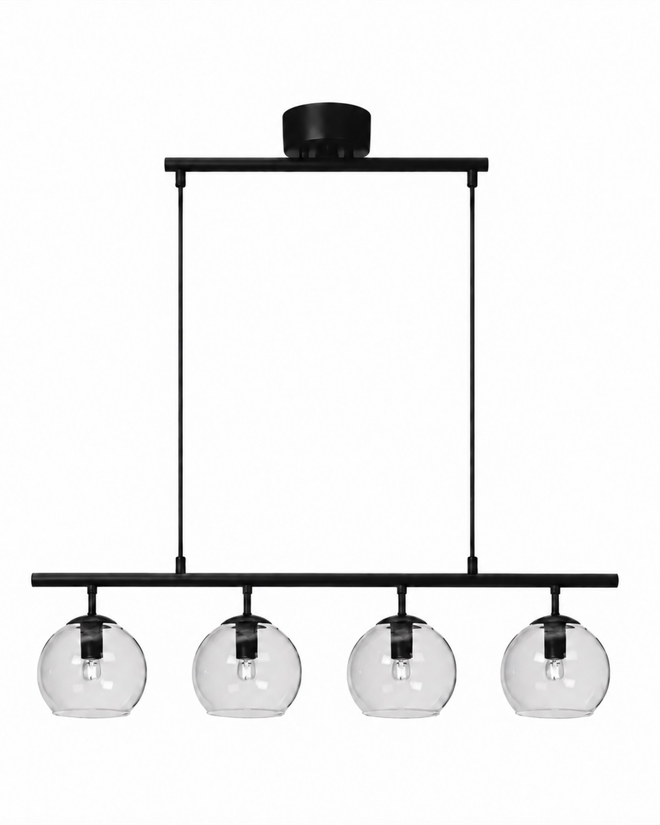 Globi 4 78cm Sort/gennemsigtig loftslampe Fra Nordic Lighting - Globi bliver et dekorativt blikfang, der passer lige godt i moderne hjem som i mere klassiske milj&oslash;er.