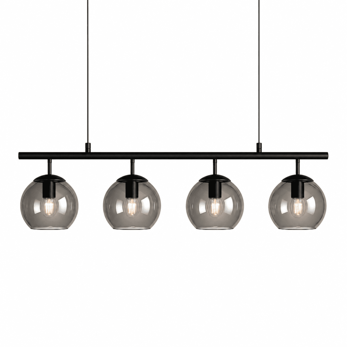 Globi 4 78cm Sort/Røget loftslampe Fra Nordic Lighting - Globi bliver et dekorativt blikfang, der passer lige godt i moderne hjem som i mere klassiske milj&oslash;er.