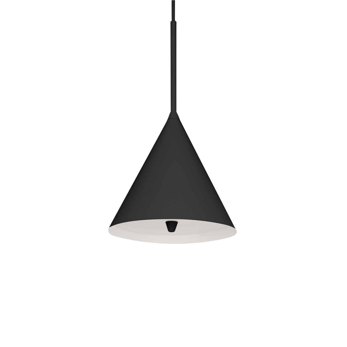 Idre Ø20 Svart loftslampe Fra Armaturhantverk - Nedtill har lampan en akrylsk&auml;rm som bidrar till en j&auml;mn ljusspriding men ocks&aring; till att undvika bl&auml;ndning.