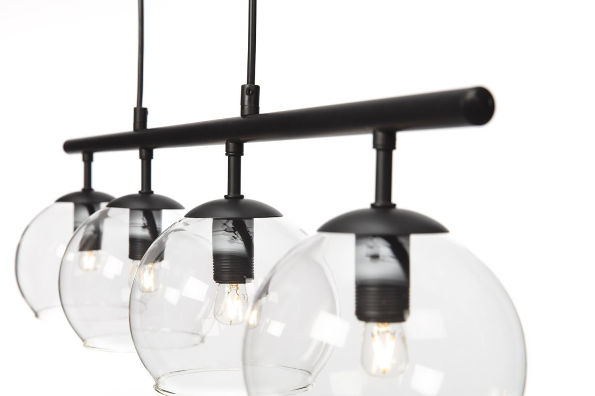 Globi 4 78cm Sort/gennemsigtig loftslampe Fra Nordic Lighting - Globi bliver et dekorativt blikfang, der passer lige godt i moderne hjem som i mere klassiske milj&oslash;er.