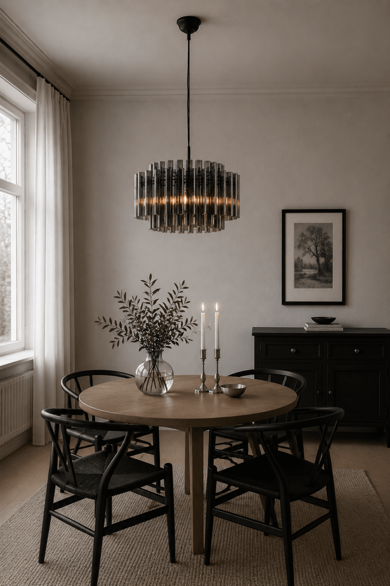 Lancaster Ø54 Røgfarvet loftslampe Fra Lampan - Lancaster er en elegant loftslampe, der kombinerer moderne materialer med en eksklusiv karakter.