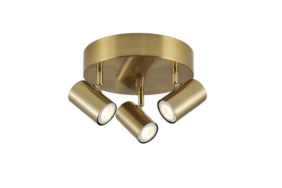 Zoom billede af Omega 3 Messing spotlight Fra Nordic Lighting - Omega er en klassisk spotlight med et tidl&oslash;st design, lavet af metal i en b&oslash;rstet messingfinish.