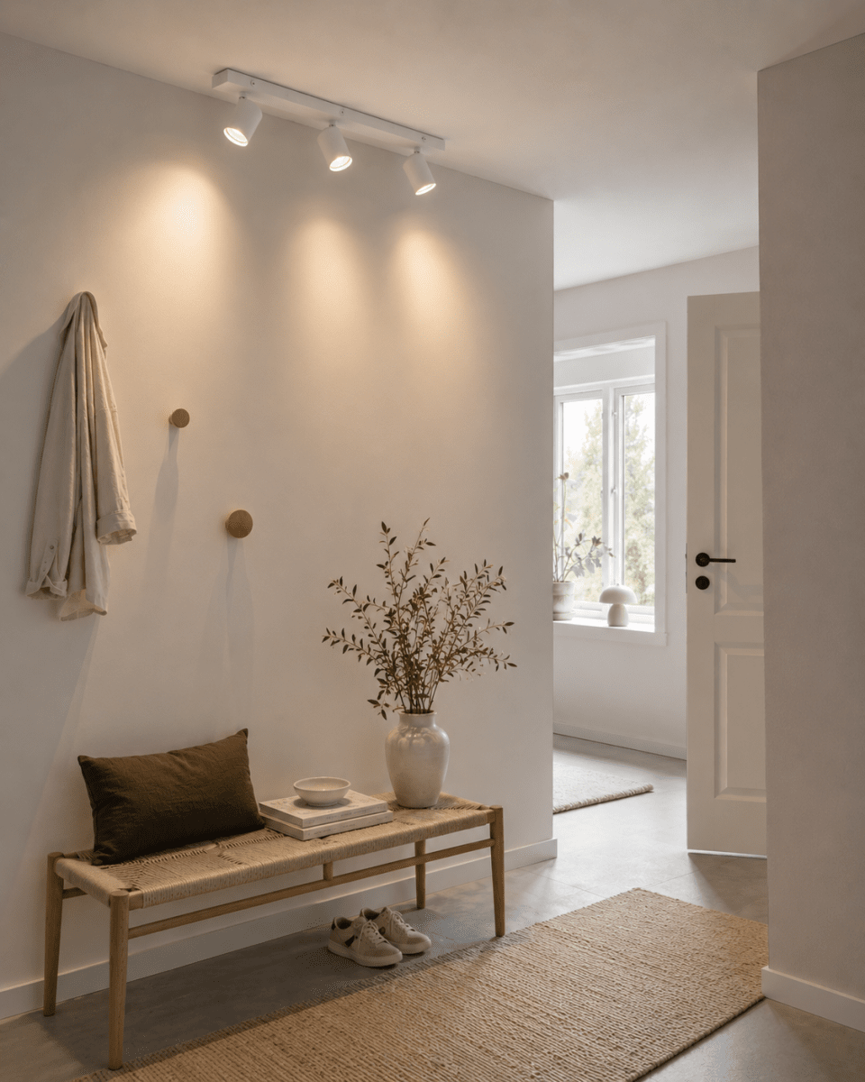Crux 3 Hvid spotlight Fra Nordic Lighting - Crux er en klassisk spotlight med et tidl&oslash;st design i hvidmetal.