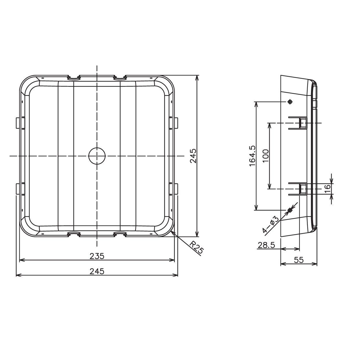 Beskyttelsesboks Sort Fra Designlight - Beskyttelsesboks til LED-downlights, fremstillet af selvslukkende polyamid PA6 og godkendt til installation i isolering.