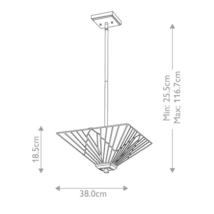 Alderley 38cm Flerfarvet Fra Elstead Lighting - Metalkomponenterne har en dyb vintage bronzefinish og et klassisk art deco-design, der giver et tidløst og elegant look.