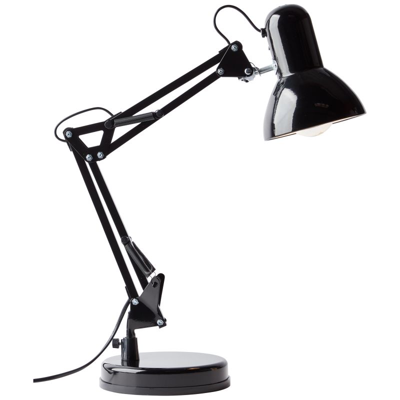 Henry 50cm Sort skrivebordslampe Fra Brilliant - Den fungerer b&aring;de som dekorativ belysning og som praktisk l&aelig;se- og arbejdslampe.