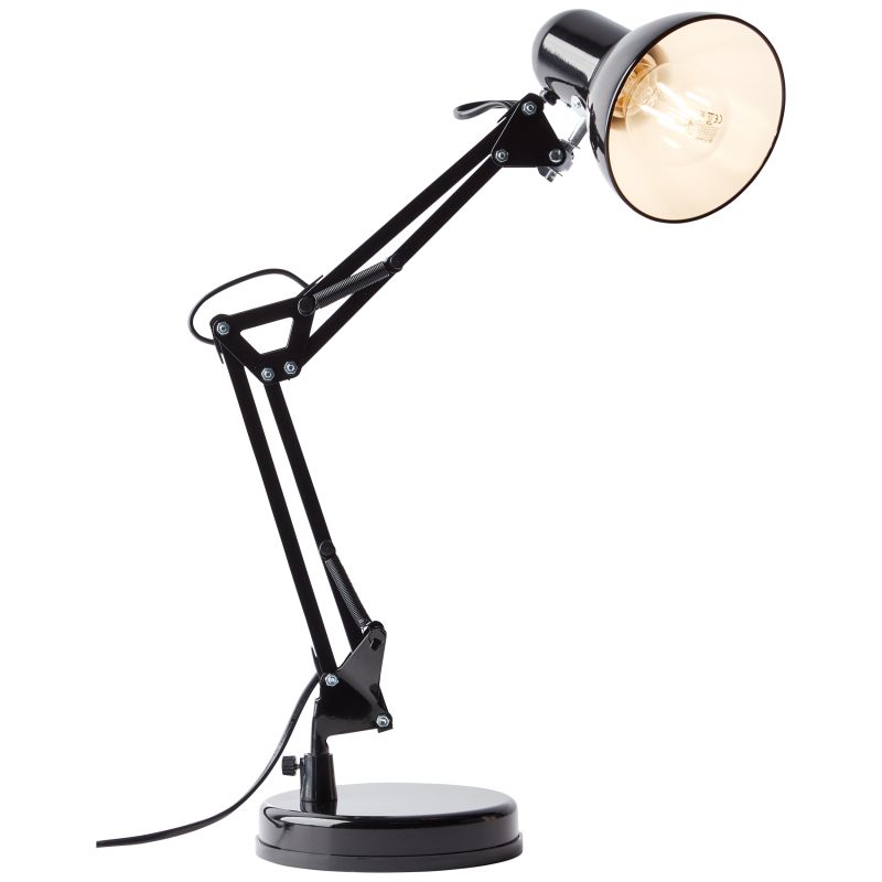 Henry 50cm Sort skrivebordslampe Fra Brilliant - Den fungerer b&aring;de som dekorativ belysning og som praktisk l&aelig;se- og arbejdslampe.