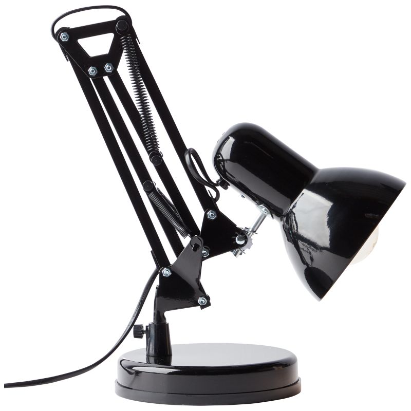 Henry 50cm Sort skrivebordslampe Fra Brilliant - Den fungerer b&aring;de som dekorativ belysning og som praktisk l&aelig;se- og arbejdslampe.