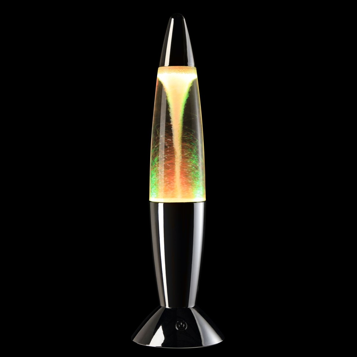Stormlight 36cm Krom børnelampe Fra Brilliant - Stormlight er en dekorativ, bærbar bordlampe, der kombinerer det klassiske retrodesign af en lavalampe med en fascinerende tornadoeffekt.