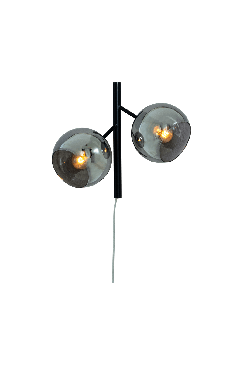 Atom 33cm Røg grå væglampe Fra Aneta Lighting - Atom v&aelig;glampe kan ogs&aring; kombineres med andre lamper i Atom-familien.