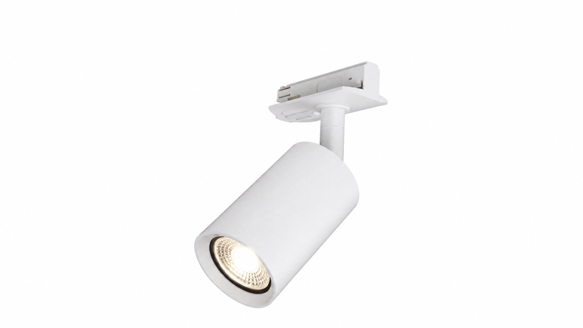 Forma spot Hvid Fra Nordic Lighting - Tilslut str&oslash;mmen enten i enden/begyndelsen af skinnen med en tilslutning eller midt p&aring; skinnen med en centertilslutning.