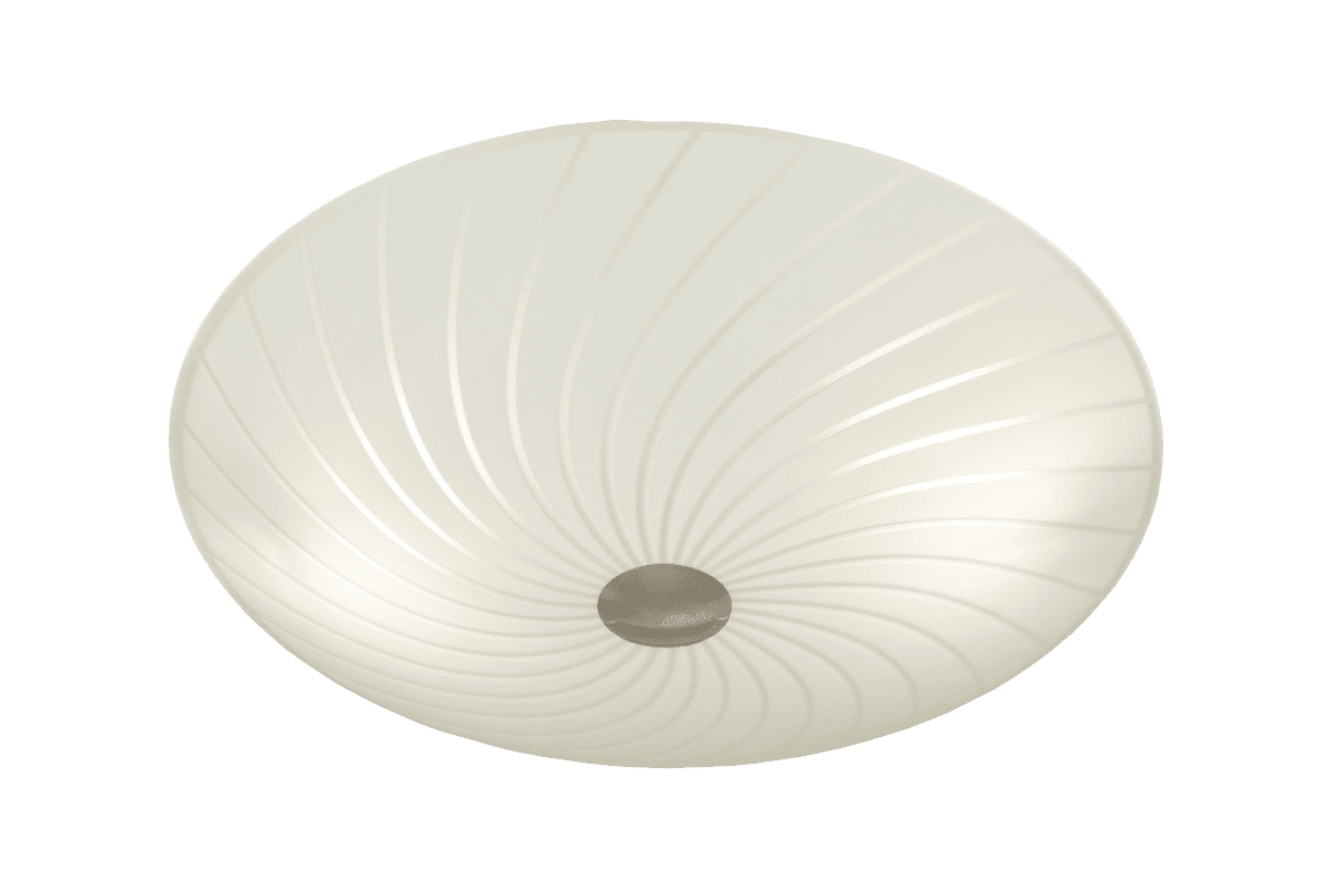 Cyklon Ø34 Hvid plafond Fra Aneta Lighting - Sk&aelig;rmen er let skjoldformet og med sit flotte m&oslash;nster og detaljer i metal passer den ind i alt interi&oslash;r.
