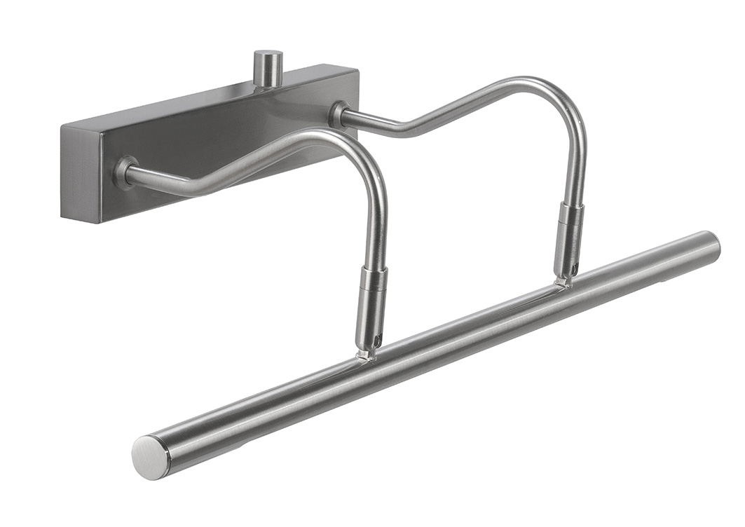 Gamleby 47cm Nikkel Fra Armaturhantverk - Denne stilfulde kunstbelysning i nikkel er den perfekte løsning til at fremhæve dine yndlingskunstværker, spejle eller vægelementer.