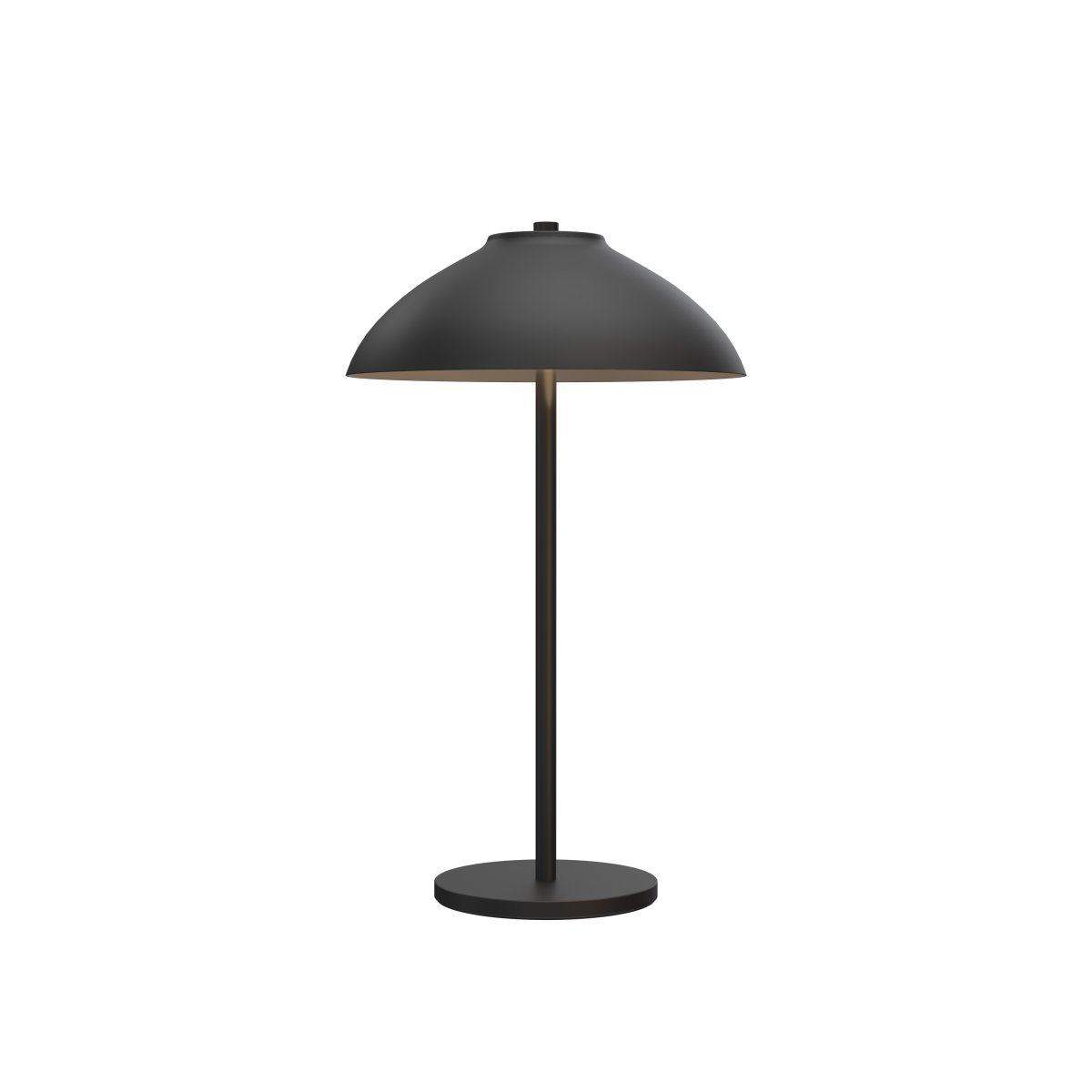 Vali 40cm Sort bordlampe Fra Belid - Den brede sk&aelig;rm retter lyset nedad og skaber en klar lyszone, der giver rummet b&aring;de struktur og atmosf&aelig;re.