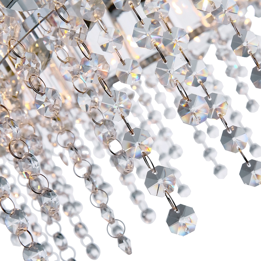 Hail Ø60 Chrom krystal Fra Maytoni - Hail er en funklende metallysekrone med en elegant kromfinish.