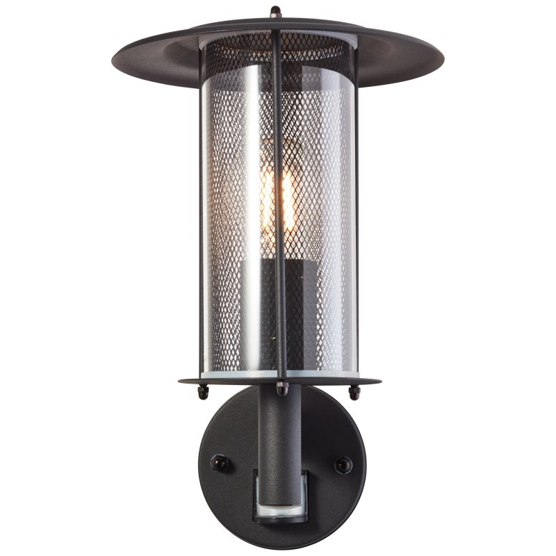 Detroit Sort udendørslampe Fra Brilliant - Detroit er en stilfuld og funktionel væglampe, der er perfekt til at oplyse indkørslen, terrassen eller haven.