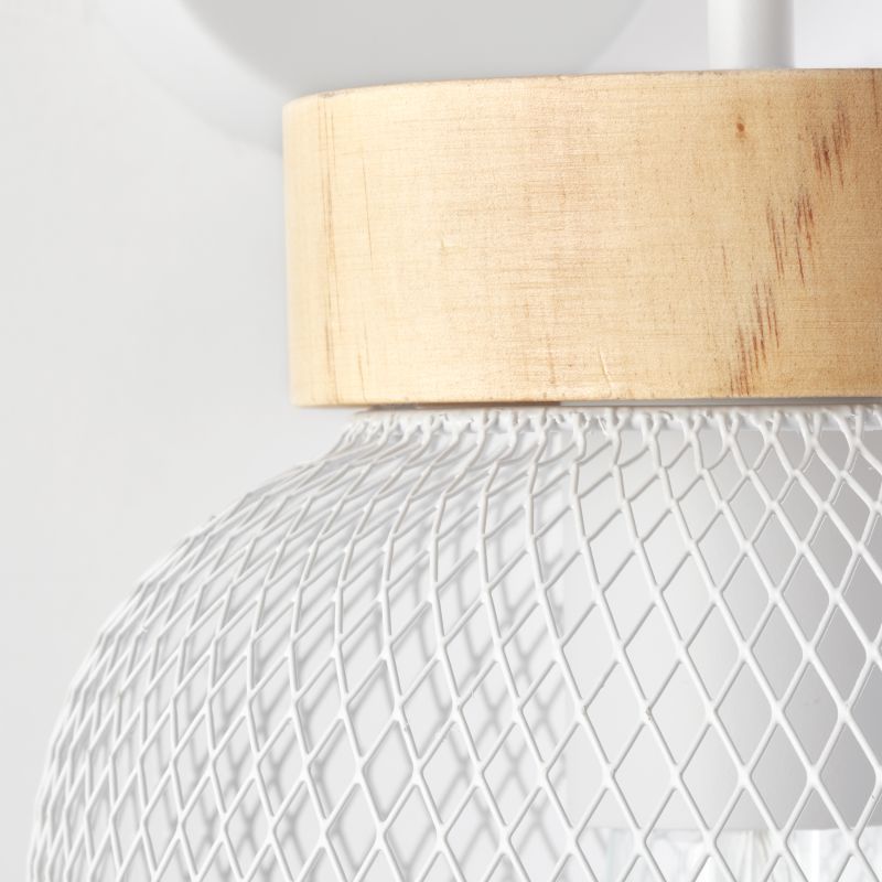 Giada 20cm Hvid væglampe Fra Brilliant - Giada væglampen kombinerer moderne design med naturlige elementer og skaber en varm og hyggelig atmosfære i hjemmet.