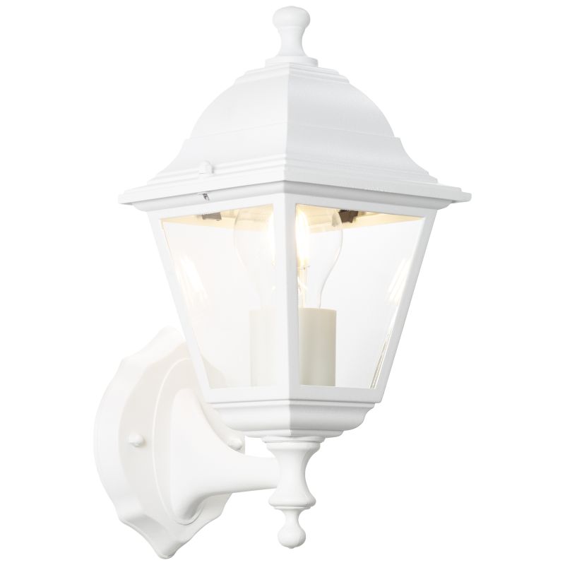 Nissie Hvid udendørslampe Fra Brilliant - Nissie væglampen er perfekt til at oplyse indgange eller terrassedøre og skaber tryghed på mørke aftener.