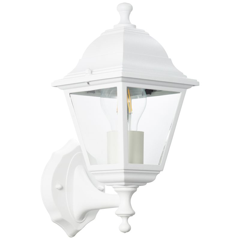 Nissie Hvid udendørslampe Fra Brilliant - Nissie væglampen er perfekt til at oplyse indgange eller terrassedøre og skaber tryghed på mørke aftener.