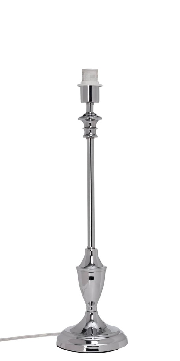 Lampfot 44cm Krom lampefod Fra Cottex - Denne elegante lampefod i metal har en stilfuld forkromet finish, der giver et moderne og tidl&oslash;st udtryk.