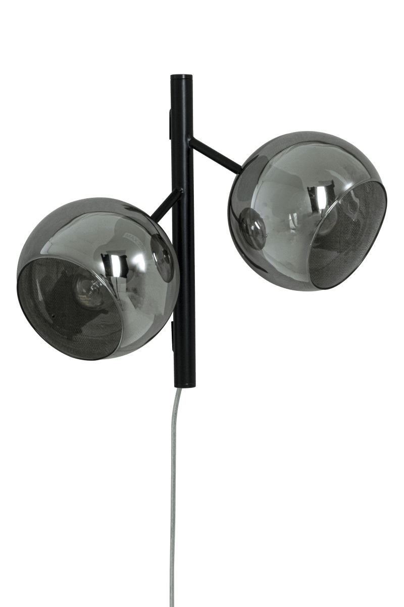 Atom 33cm Røg grå væglampe Fra Aneta Lighting - Atom v&aelig;glampe kan ogs&aring; kombineres med andre lamper i Atom-familien.