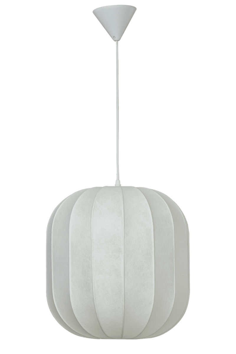 Julie Ø38 Hvid loftslampe Fra Aneta Lighting - Julie giver et blødt lys og ser lige så flot ud i stuen som i køkkenet eller soveværelset.